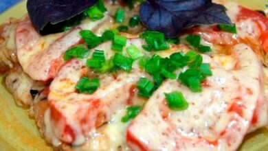 Отбивная по-королевски с овощами