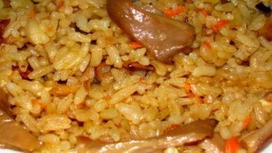 Плов с грибами