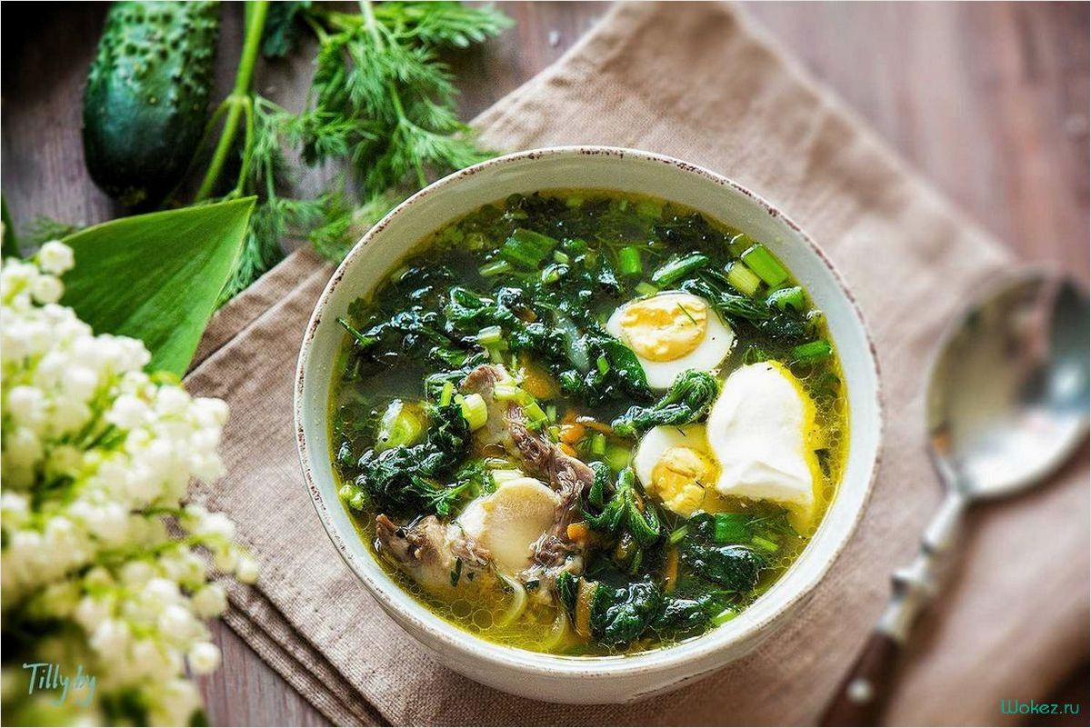 Щи из шпината — вкусное и полезное блюдо 