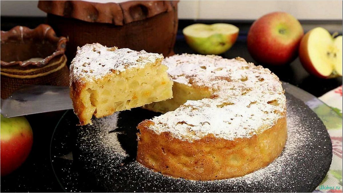 Простой и вкусный рецепт шарлотки из сухарей с сочными яблоками 